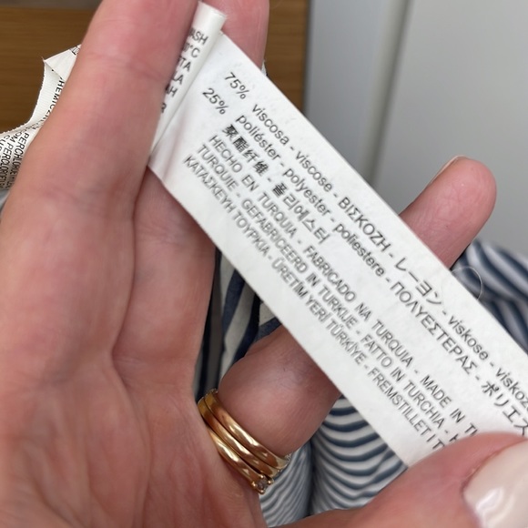 Striped Tie-Front Blouse - Picture 4 of 4